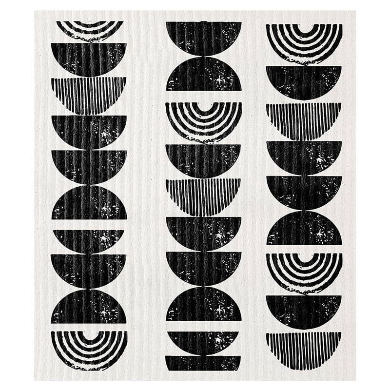 Black Half Circle - Organic Dish Cloth