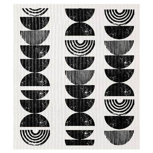 Black Half Circle - Organic Dish Cloth