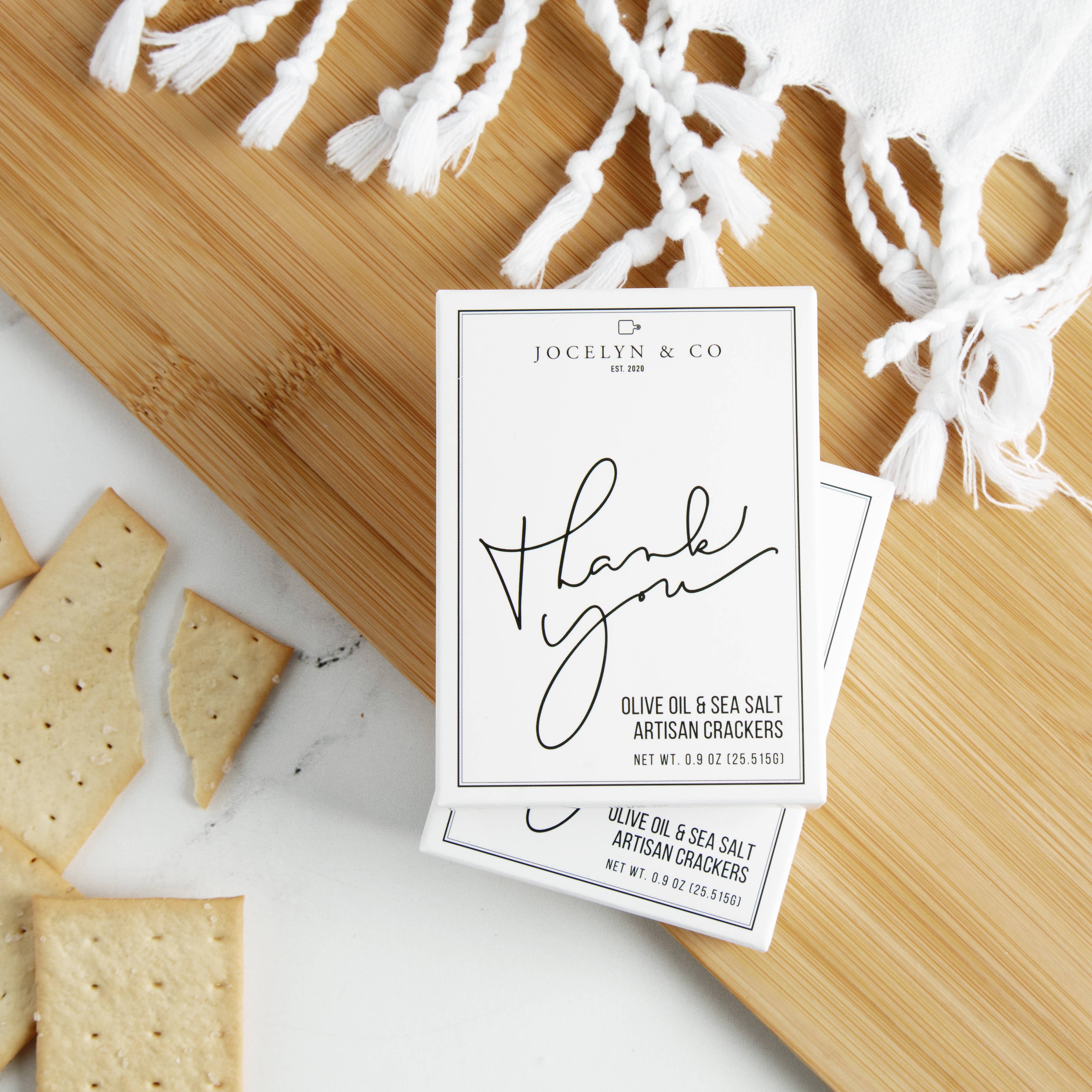 Thank You Mini Olive Oil & Sea Salt Crackers – Modern Pine Studio
