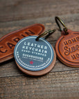America 250th Anniversary Flag Leather Keychain Motel Style