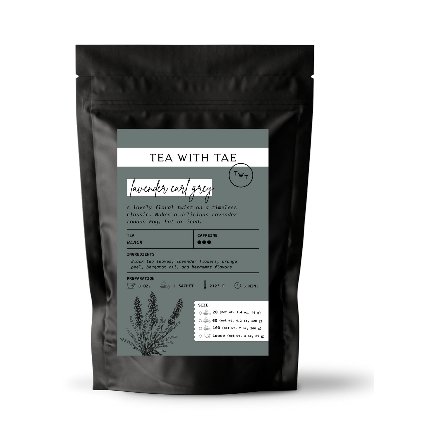 Lavender Earl Grey Black Loose Leaf Tea