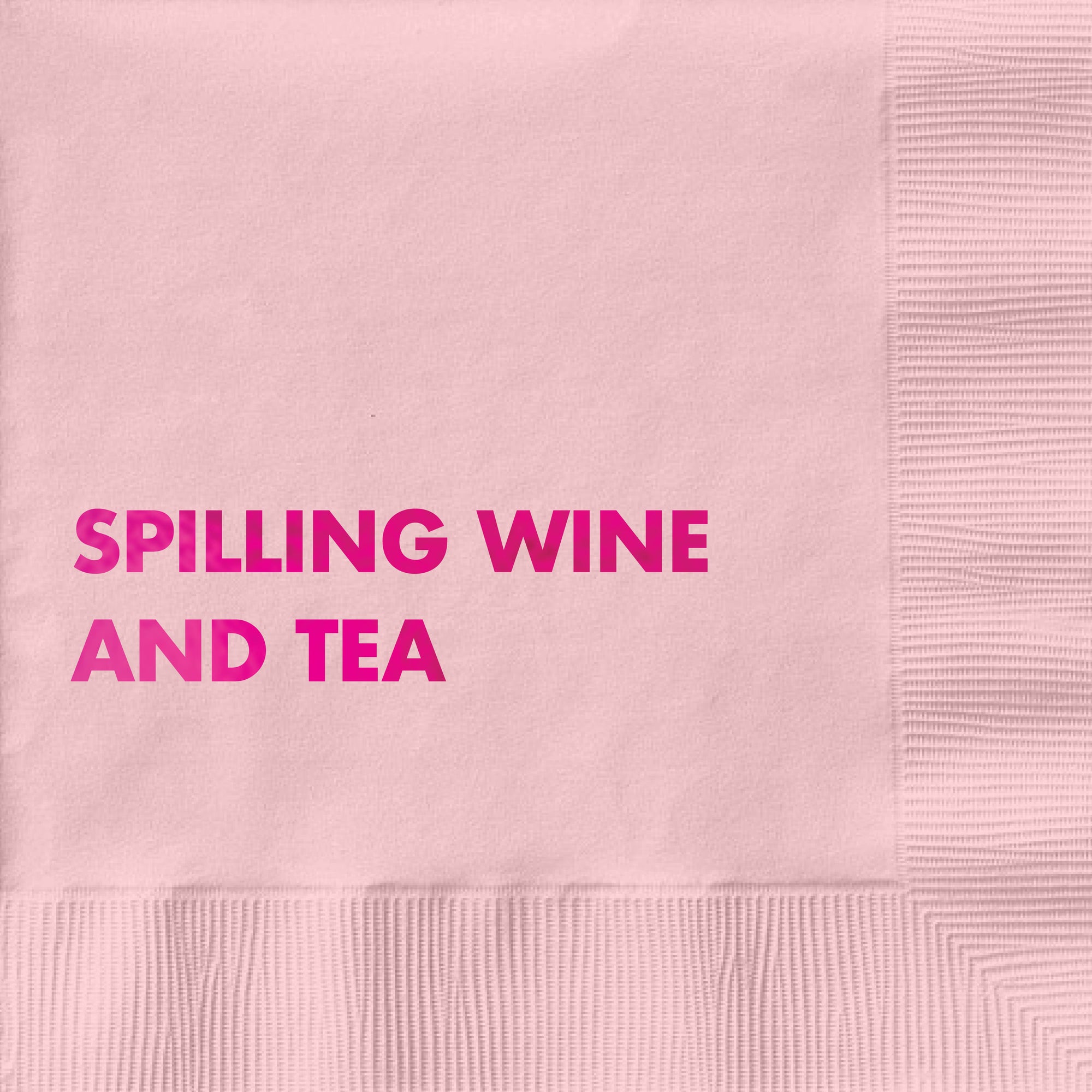 Spilling Wine &amp; Tea Funny Cocktail Napkins – 20-Pack