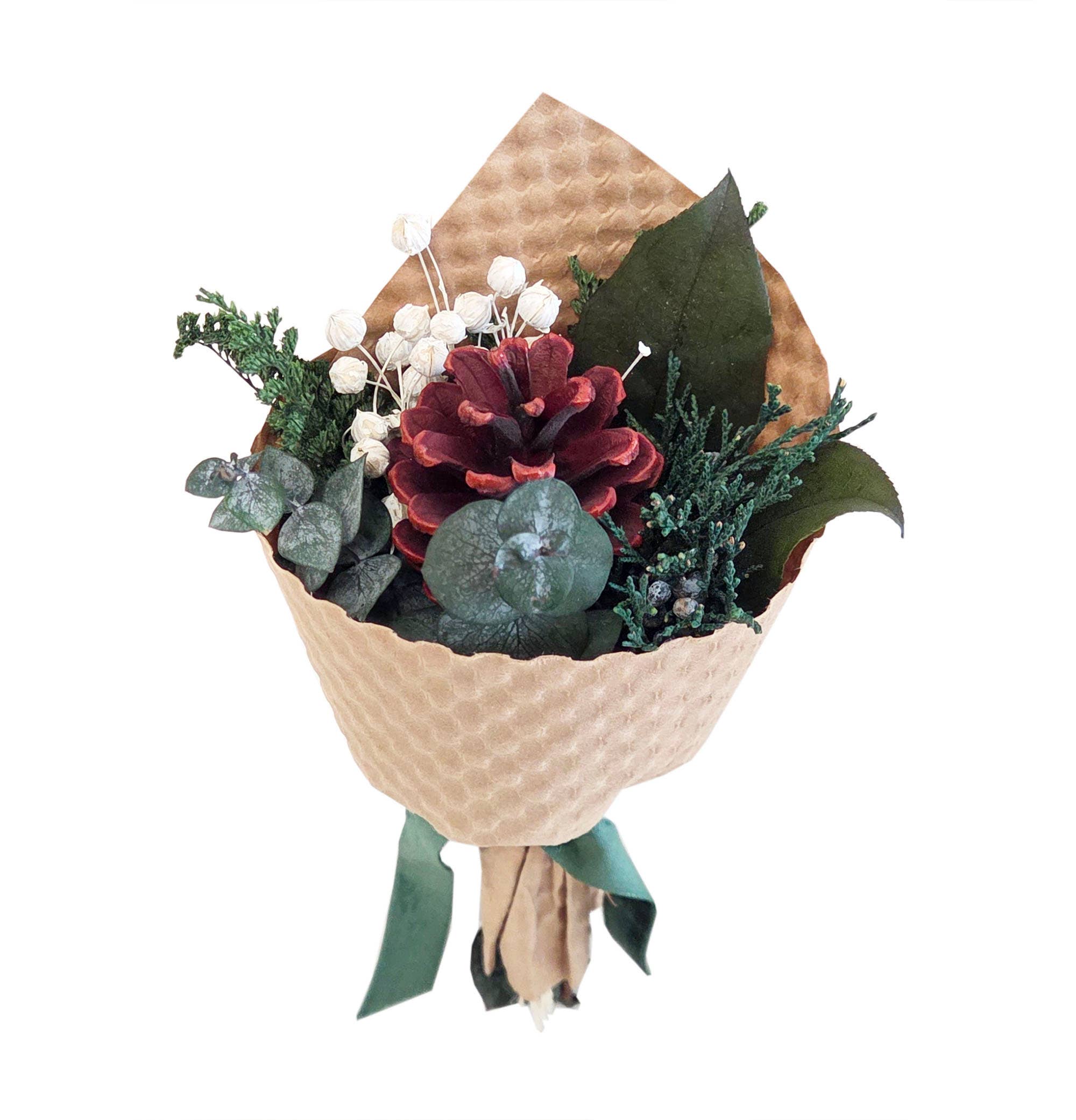 Mini Winter Pinecone Hearth Bouquet – 7"