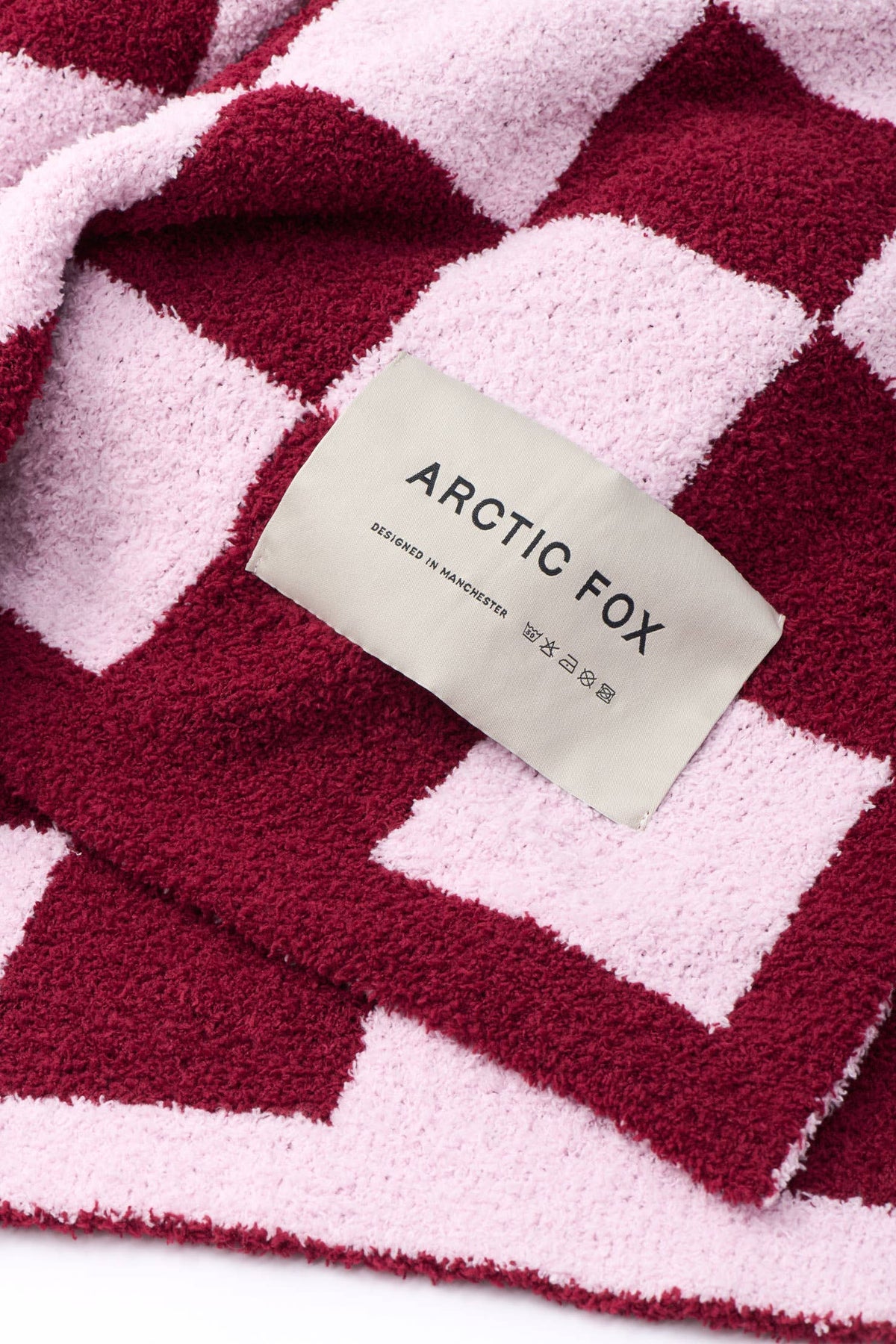 The Teddy Throw - 100% Recycled - Pink Check - FW25