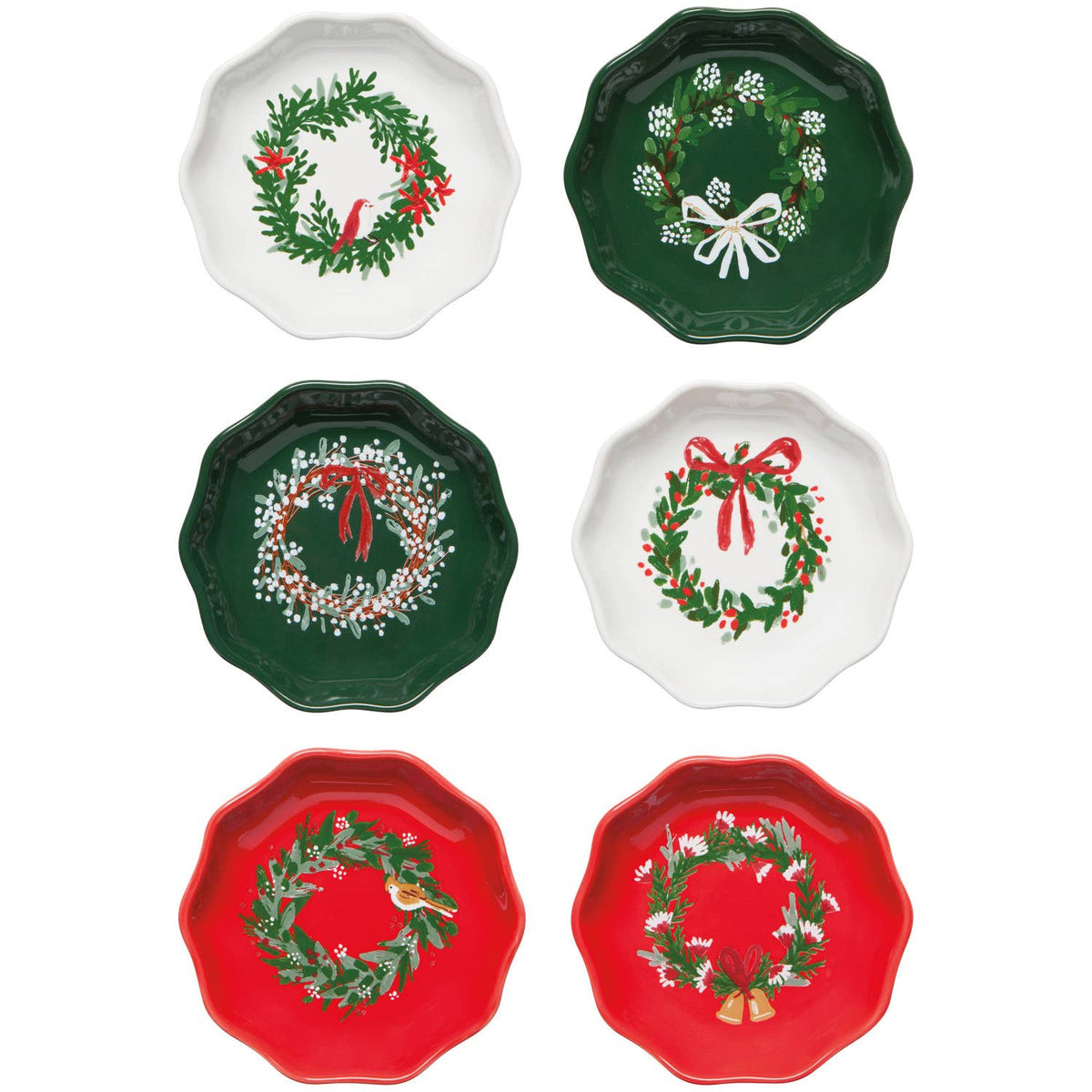 Wreaths Shaped Christmas Pinch Bowl