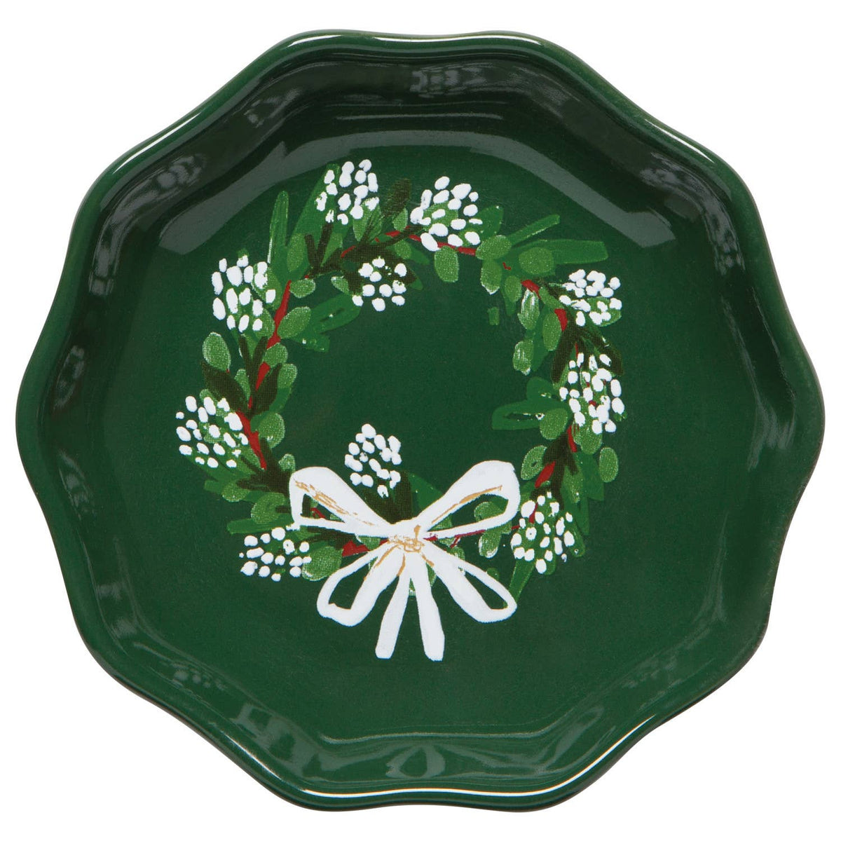 Wreaths Shaped Christmas Pinch Bowl