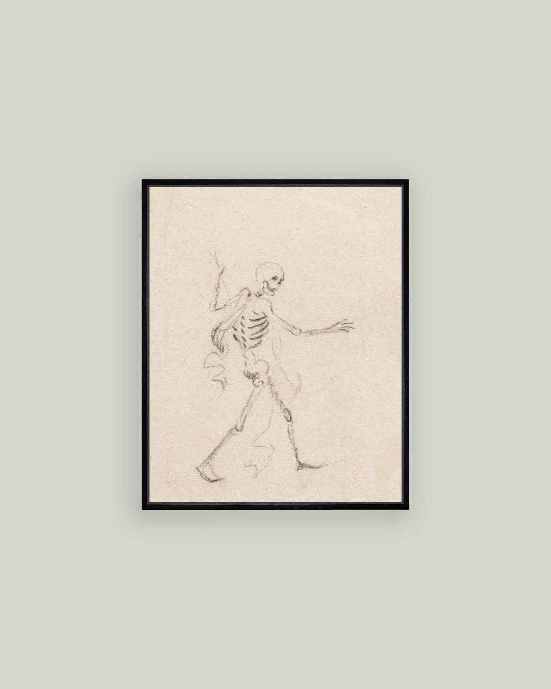 Walking in a Dead Man's Bones Framed Antique Art