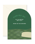 Time to Par-Tee Golf Birthday Arch Greeting Card