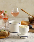 The Original Butter Bell® Crock - Le Bistro Blue Trim