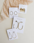 Gold Three Hoop Huggie - Earring