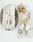 Embroidered Pumpkin Cotton Chambray Napkins – Set of 4