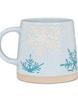 Wide Base Mug with Snowflakes