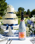 Beau Bottles Blue Wedding Toile- Champagne Collection