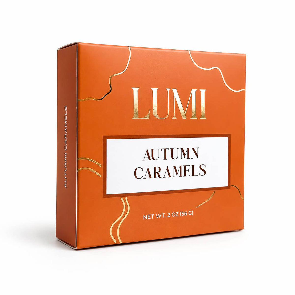Autumn Vanilla Sea salt Caramels – Orange Box, 2 oz