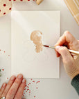 Gingerbread paintable watercolor notecard set
