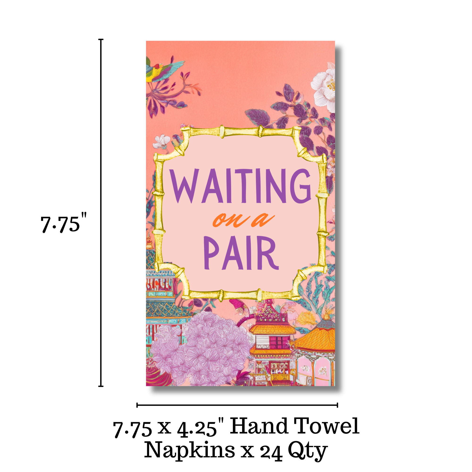 Mahjong Chinoiserie "Waiting on a Pair" 24ct Guest Napkins