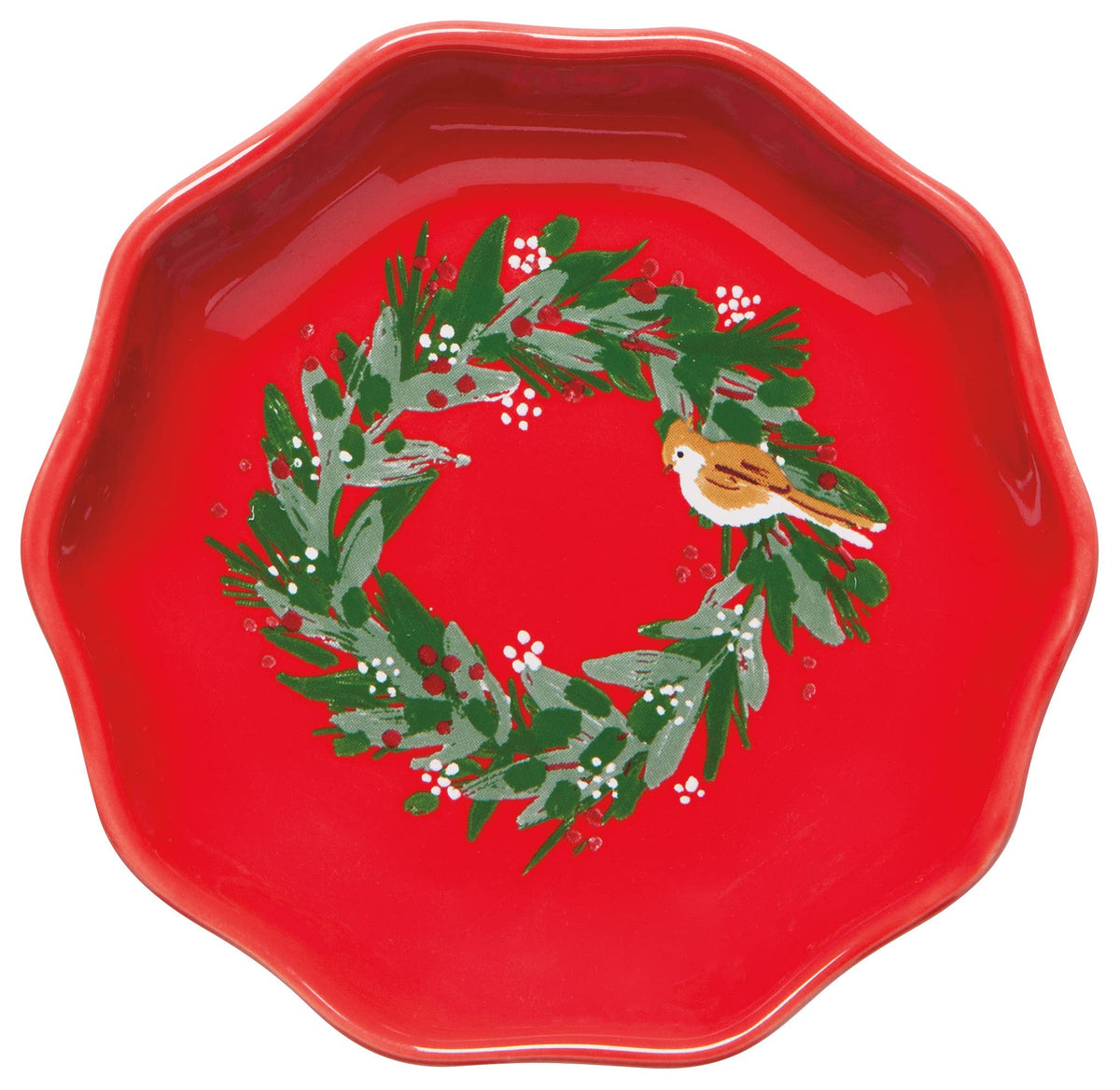Wreaths Shaped Christmas Pinch Bowl