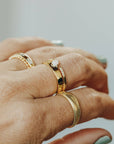 Gold Rings - Ridged