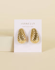 Bold Swirl - Gold Earrings