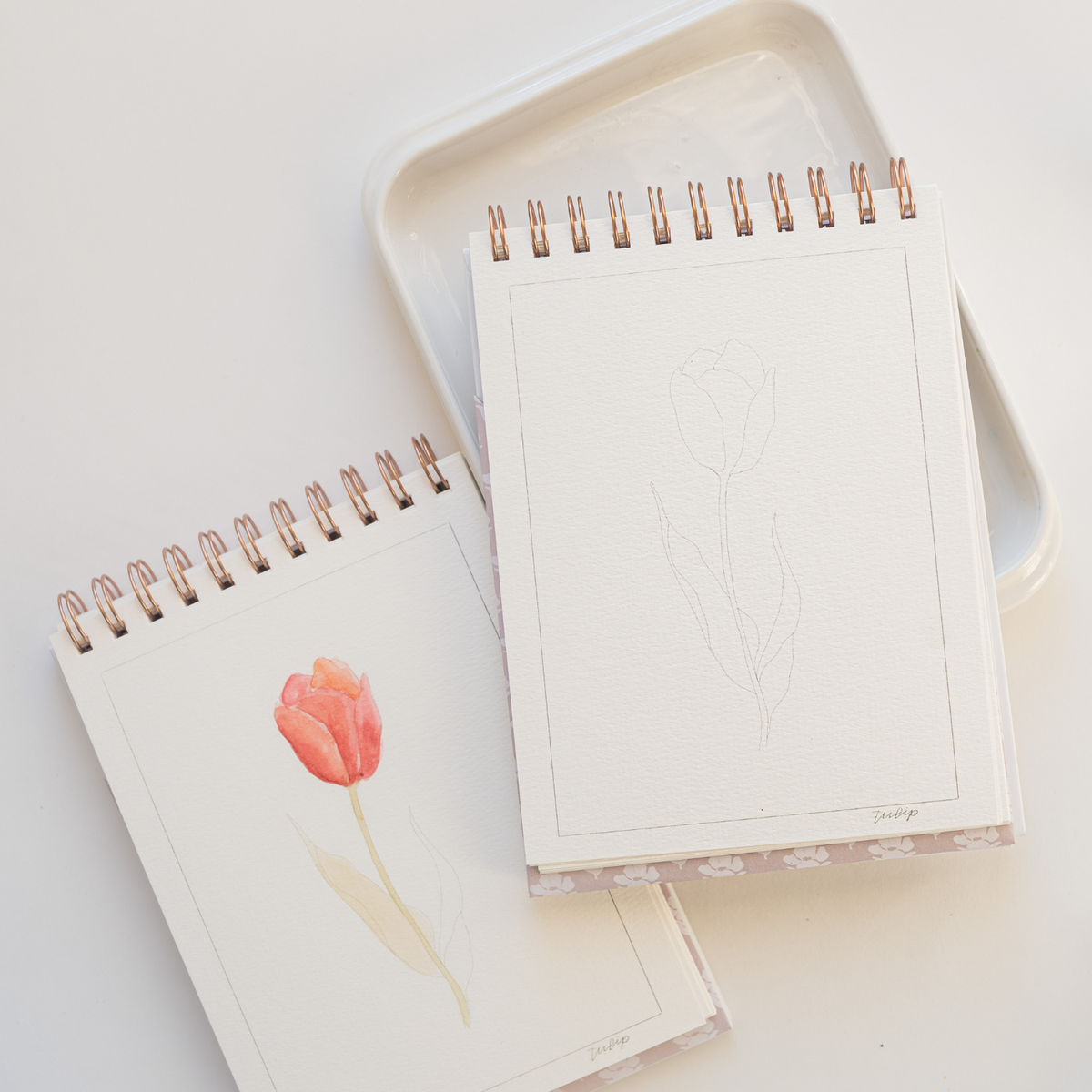 Flowers watercolor workbook