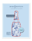 Beau Bottles Blue Floral - MINI Prosecco Collection - Set of Six Wraps