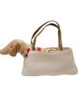 Cotton Removable Dachshund in Dog Carrier