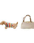 Cotton Removable Dachshund in Dog Carrier