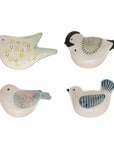 Hand-Painted Stoneware Bird Shaped Dish, 4 Styles