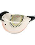 Hand-Painted Stoneware Bird Shaped Dish