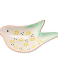Hand-Painted Stoneware Bird Shaped Dish