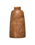 Paulownia Wood Vase, Walnut Stained Finish