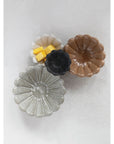 Flower-Shaped Stoneware Bowls Set of 4