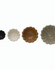 Flower-Shaped Stoneware Bowls Set of 4
