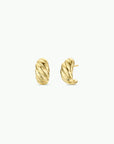 Gold Hoop - Swirl - Gold Earrings