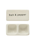 Stoneware Pinch Pot with Lid "Salt and Pepper"