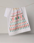 Counting Christmas Geometry Tea Towel -