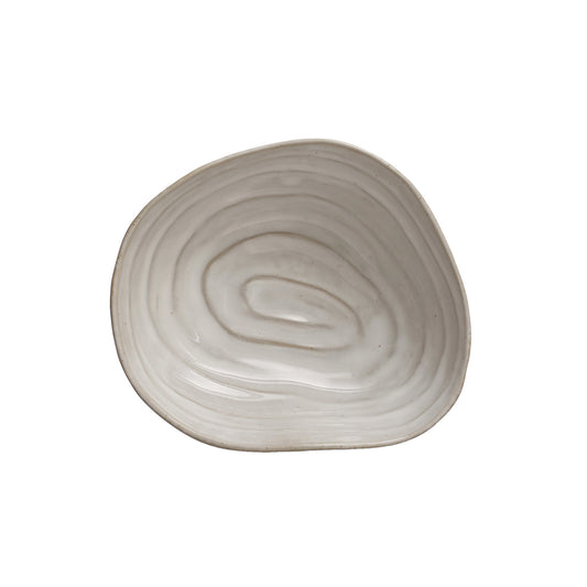 Stoneware Shell Bowl (Each One Will Vary)