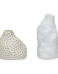 Coarse Stoneware Organic Shaped Vases, Set of 2 (Each One Will Vary)
