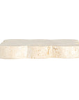 Travertine Coasters w/ Scalloped Edge, Set of 4 (Each One Will Vary)