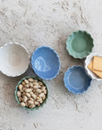 Stoneware Scalloped Bowl, 3 Colors