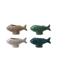 Fish Shaped Container/Toothpick Holder, 4 Colors (Each Will Vary)