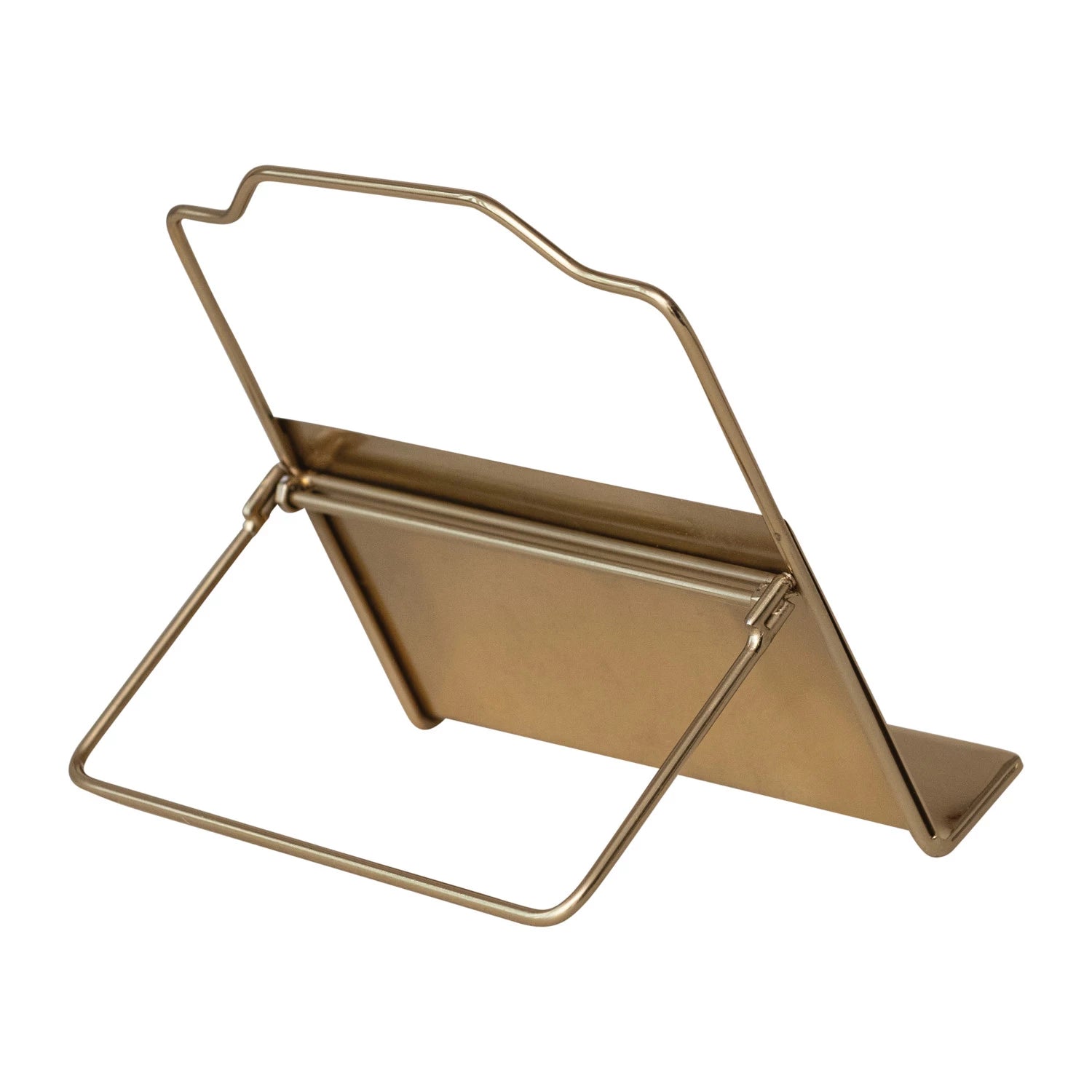 Metal Standing &amp; Foldable Book Holder – Gold Finish