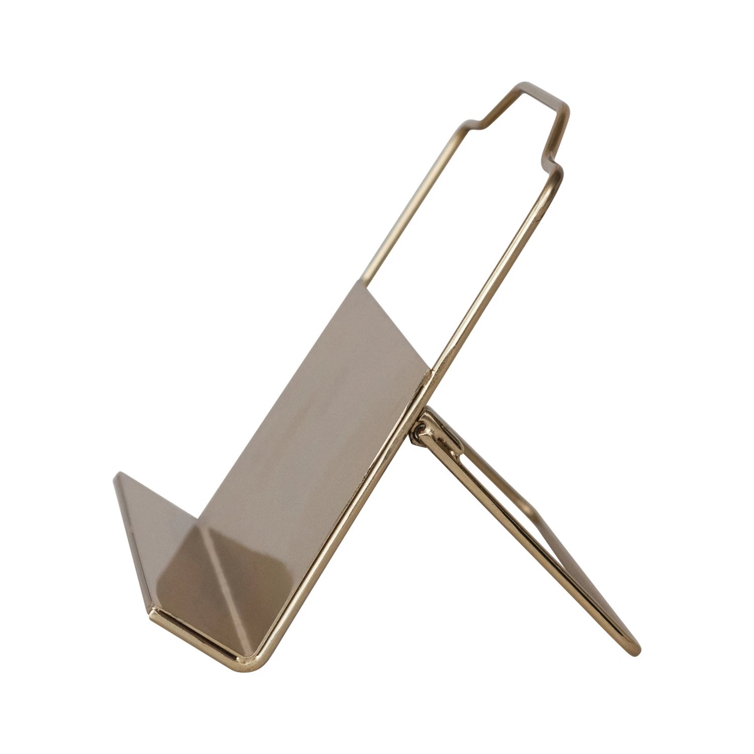 Metal Standing &amp; Foldable Book Holder – Gold Finish
