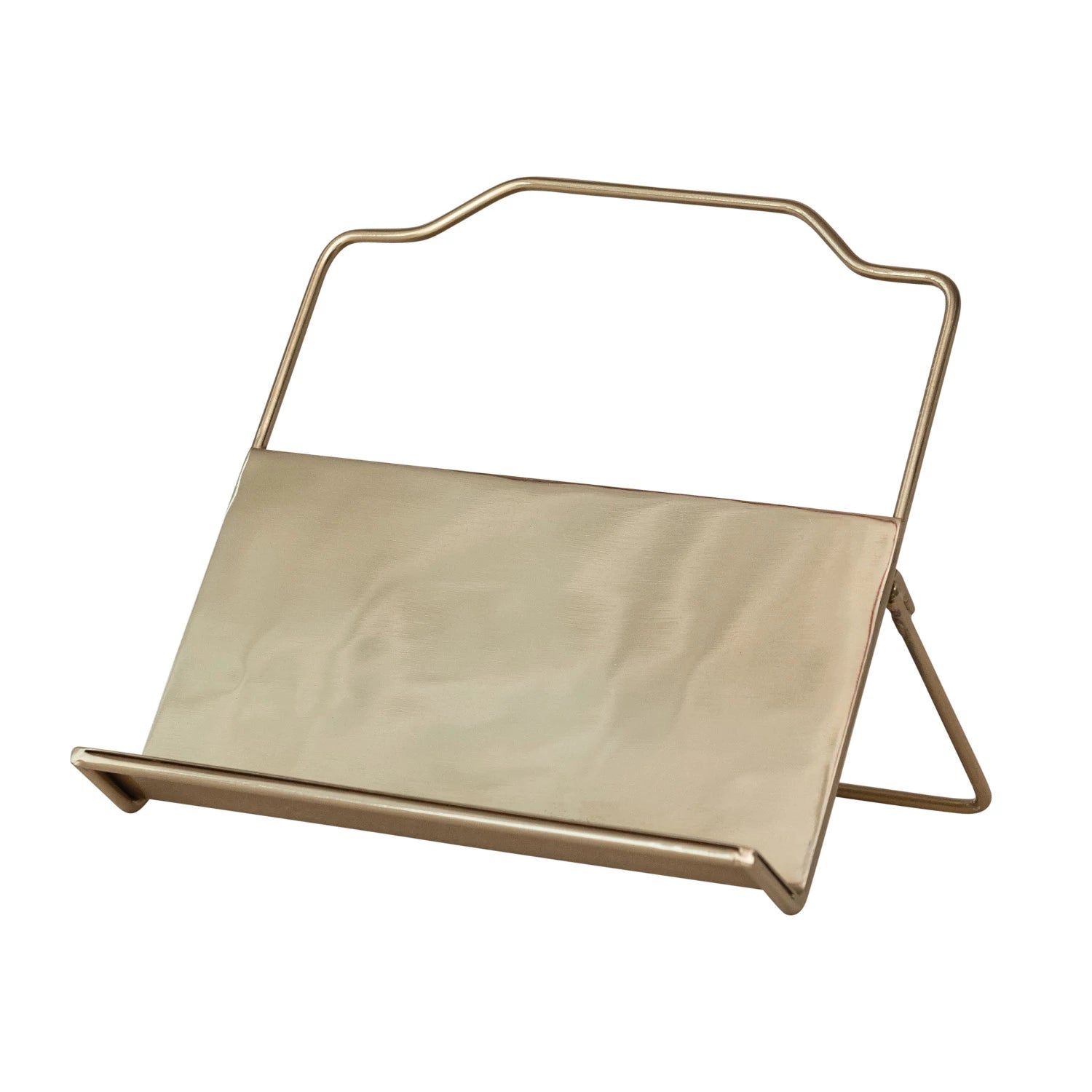 Metal Standing &amp; Foldable Book Holder – Gold Finish