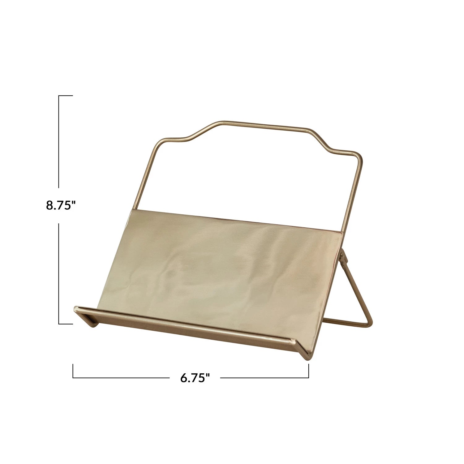 Metal Standing &amp; Foldable Book Holder – Gold Finish