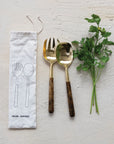 Stainless Steel Salad Servers with Resin Handles – Set of 2