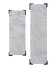 Marble & Acacia Wood Nesting Pedestal - 2 sizes