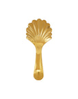 4" Stainless Steel Shell Shaped Spoon, Gold Finish