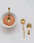 Stainless Steel Shell Shaped Spoon, Gold Finish