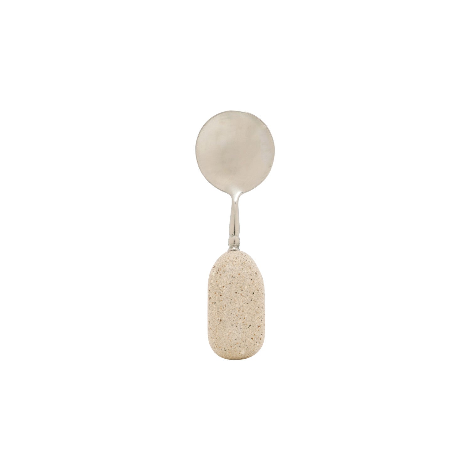 Stainless Steel & Stone Spoon, Natural (Each One Will Vary)
